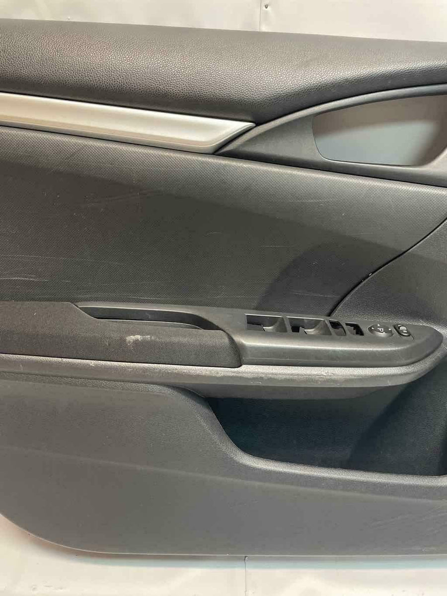 2016 2020 HONDA CIVIC FRONT LEFT DOOR TRIM PANEL BLACK ASSY OEM