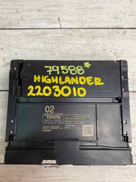 2020 TOYOTA HIGHLANDER TRANSCEIVER TELEMATICS CONTROL MODULE OEM 867410E061