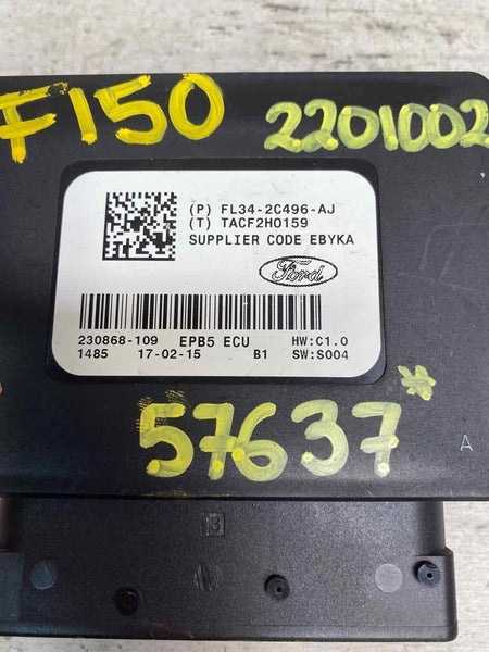 2015 2020 FORD F150 PICKUP PARKING BRAKE CONTROL MODULE UNIT OEM FL342C496AJ