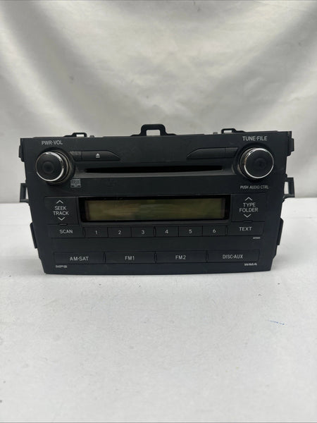 2009 TO 2010 TOYOTA COROLLA RADIO AM FM DISPLAY SCREEN RECEIVER ASSY OEM 8612002A90