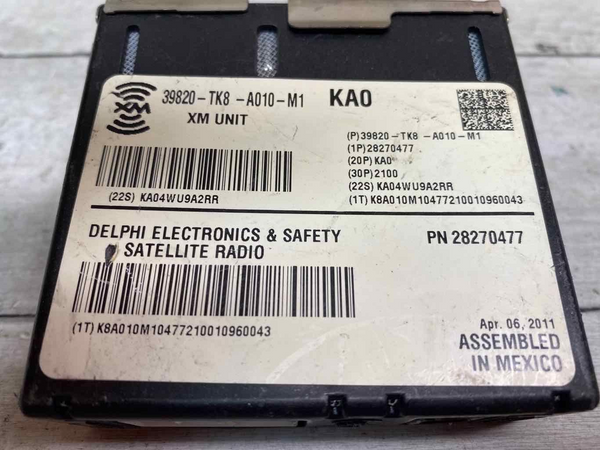 11 13 HONDA ODYSSEY US MARKET RADIO SATELLITE RECEIVER OEM 39820TK8A01
