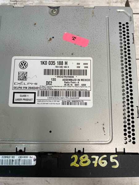 15 17 VOLKSWAGEN JETTA NO GLI DISPLAY SCREEN & RECEIVER ASSY OEM 1K0035188H