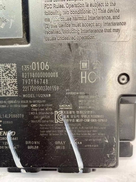 Módulo de control de bloqueo antirrobo para GMC Terrain 2018-2019 con llave, OEM 13510106