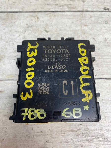 20 TOYOTA COROLLA FRONT WINDSHIELD WIPER RELAY CONTROL MODULE OEM 8594012230