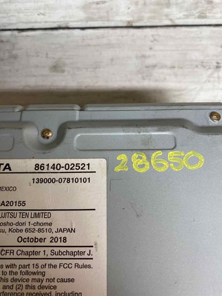 17 19 TOYOTA COROLLA SEDÁN PANTALLA DE RADIO Y CONJUNTO DE RECEPTOR OEM 8614002521 