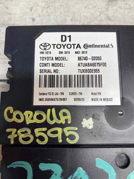 Toyota Corolla transceiver 20 23 telematics control module XSE OEM 8674002050