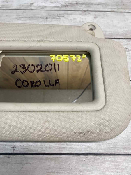 19 22 TOYOTA COROLLA RIGHT SUN VISOR RH GRAY OEM 7431012J70C0