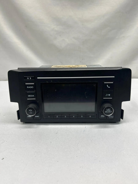 2019 TO 2021 HONDA CIVIC RADIO AM FM DISPLAY RECEIVER SEDAN LX ASSY OEM 39100TBAA41