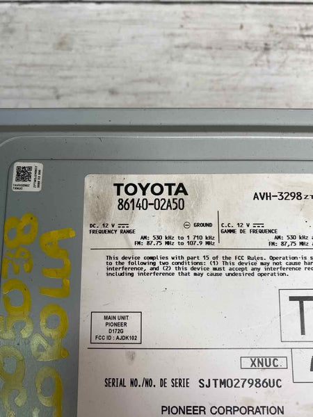Radio AM/FM para Toyota Corolla 2020, pantalla y receptor OEM sedán 8614002A50