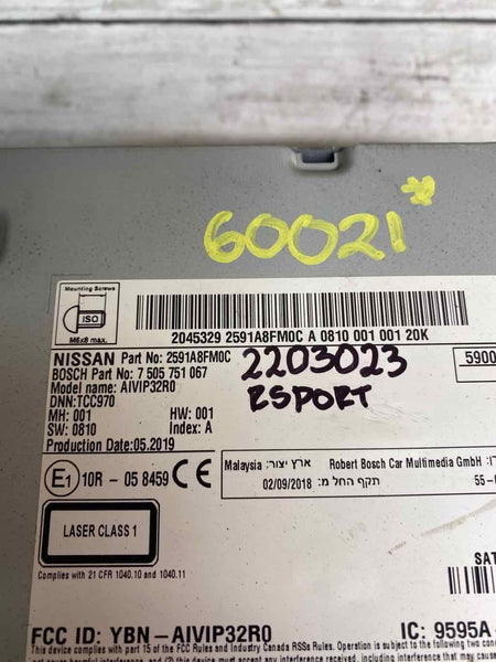 Nissan Rogue Sport radio am fm 2019 2021 radio receiver assy OEM 2591A8FM0C
