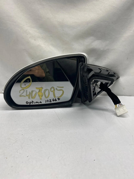 16 20 KIA OPTIMA DOOR MIRROR LEFT SIDE VIN 5 MANUAL HEATED BLIND SPOT WHITE SWP
