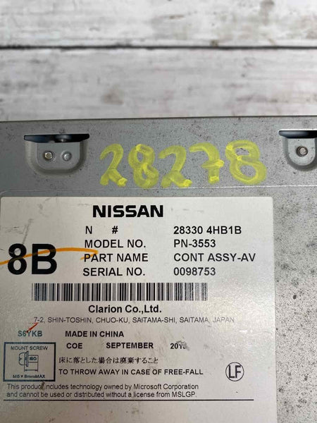 2014-2018 INFINITI Q50 CONSOLA RECEPTORA DE RADIO Y REPRODUCTOR DE CD CONJUNTO OEM 283304HB1B
