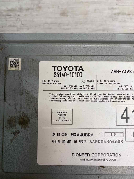 20 21 TOYOTA CHR RADIO AM FM RÁDIO TELA EXIBIÇÃO E RECEPTOR ASSY OEM 8614010100