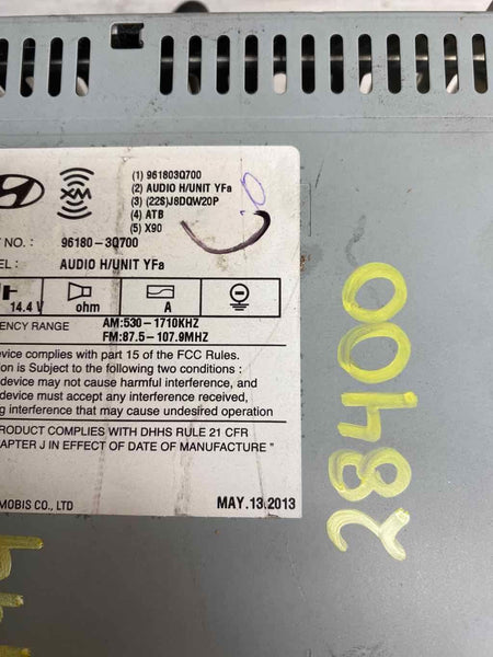 Conjunto de receptor de radio AM/FM para Hyundai Sonata (2012-2014), OEM 961803Q700