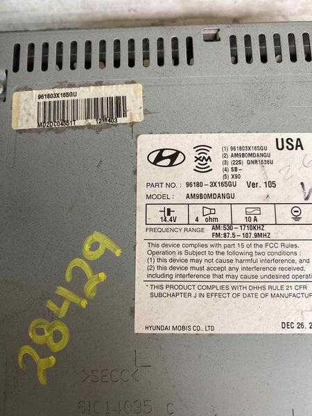 14 16 HYUNDAI ELANTRA SEDAN US RADIO DISPLAY SCREEN & RECEIVER OEM 961803X165