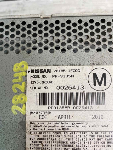 2010 NISSAN CUBE RECEPTOR DE RÁDIO AM FM ESTÉREO CD ASSY OEM 281851FC0D
