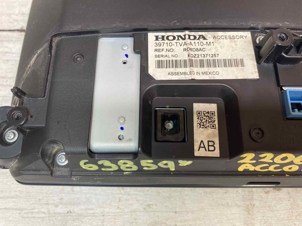 2018 2022 HONDA ACCORD RADIO DISPLAY SCREEN 8.0" ASSY OEM 39710TVAA11