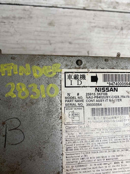 2013 2014 NISSAN PATHFINDER RÁDIO AM FM RECEPTOR DISCO ÚNICO 3.5L OEM 259153KF0B