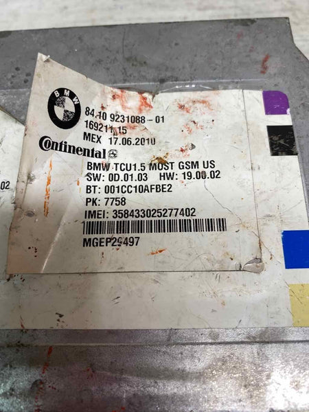 2011 BMW 328 COMMUNICATION TELEMATICS CONTROL MODULE OEM 9231088