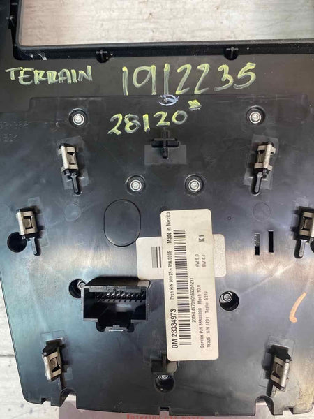 16 17 GMC Terrain Panel de control de radio Unidad de control de temperatura Conjunto OEM 23334973