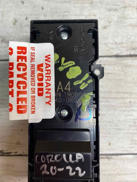 20 22 TOYOTA COROLLA SEDAN FRONT DOOR DRIVER MASTER SWITCH OEM 848100R040