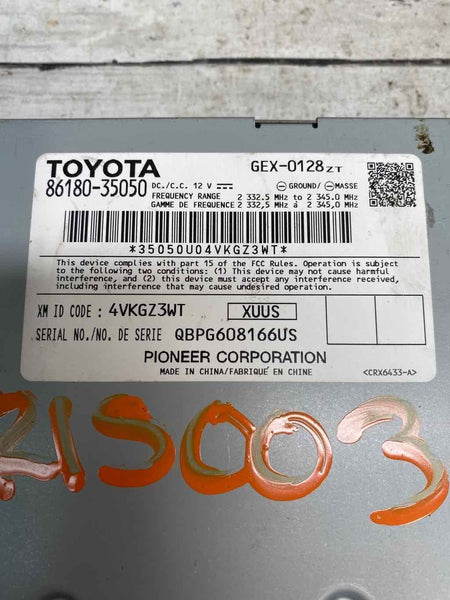 2014 2020 TOYOTA 4RUNNER US MARKET RADIO SATELLITE RECEIVER ASSY OEM 8618035050