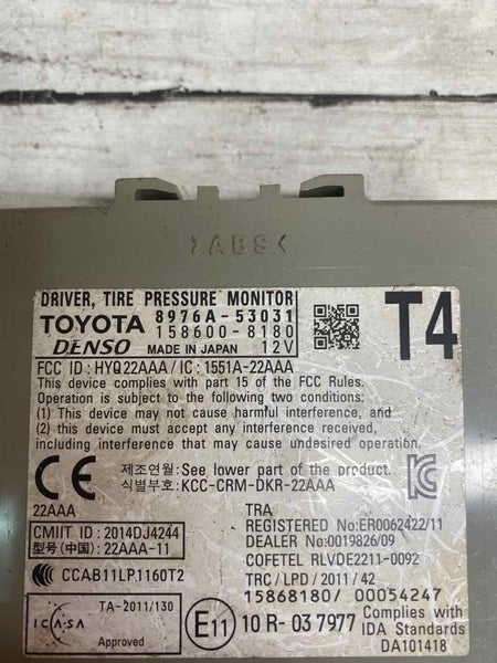 2016 LEXUS IS200T TPMS TIRE PRESSURE MONITOR SENSOR OEM 8976A53031 BROKEN CASE