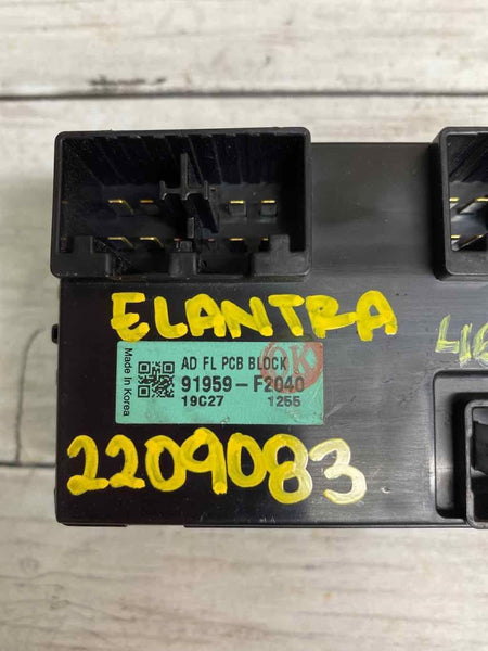 2019 HYUNDAI ELANTRA DISTRIBUTION FUSE RELAY MODULE OEM 91959F2040