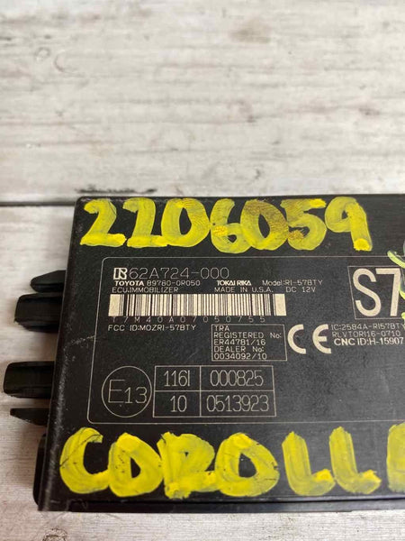 20 22 TOYOTA COROLLA SEDAN THEFT LOCKING IMMOBILIZER CONTROL MODULE 897800R050