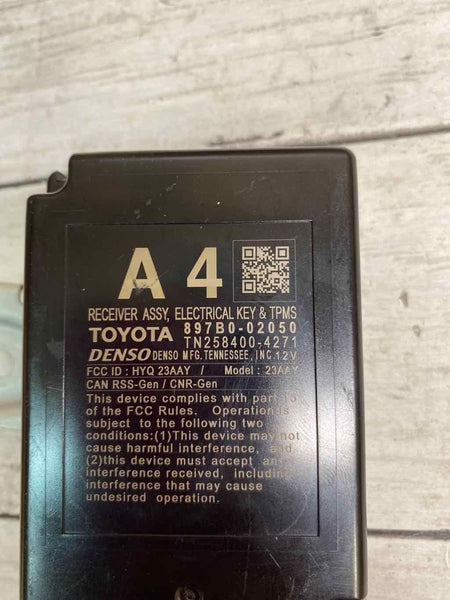 2020 TOYOTA COROLLA TPMS & DOOR CONTROL MODULE UNIT ASSY OEM 897B002050