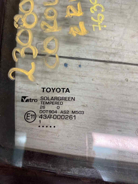 Toyota Corolla vent glass window 2020 to 2022 sedan rear right OEM 6812302430