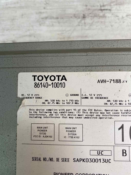 2019 TOYOTA CHR RADIO AM FM RÁDIO TELA DE EXIBIÇÃO E RECEPTOR ASSY OEM 8614010010