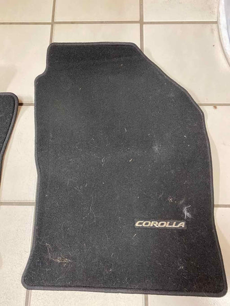 2020 TOYOTA COROLLA COMPLETE SET OF 4 FLOOR MATS ASSY BLACK OEM