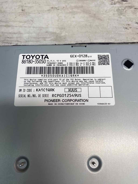 Conjunto de receptor de radio satelital para Toyota 4Runner (mercado estadounidense) 2010-2013 OEM 8618035050
