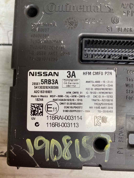 18 20 NISSAN KICKS THEFT LOCKING KEYLESS ENTRY CONTROL MODULE OEM 285E15RB3A