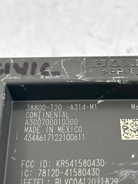2022 2023 HONDA CIVIC SEDAN 1.8L BODY CONTROL BCM ASSY OEM 38800T20A31