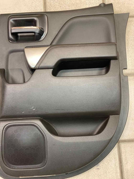 2018 CHEVY 1500 SILVERADO EXTENDED CAB REAR RIGHT DOOR TRIM PANEL BLACK 84365036