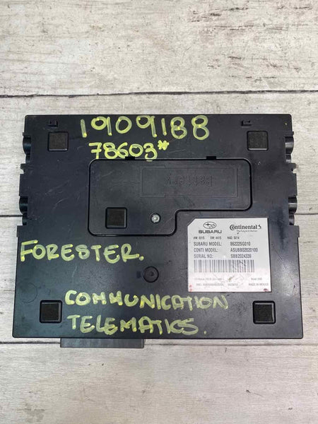 16 18 SUBARU FORESTER COMMUNICATION TELEMATICS CONTROL MODULE OEM 86222SG010