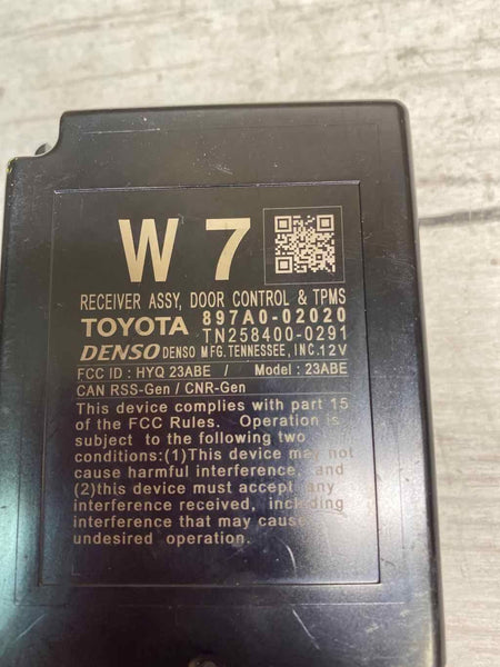 Toyota Corolla tire pressure monitor 2020 tpms door control unit OEM 897A002020