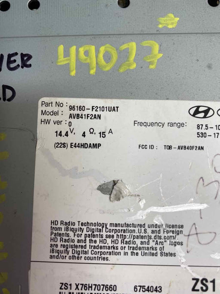 Receptor de radio Hyundai Elantra Sedán, mercado estadounidense, probado, conjunto OEM 96160F2100UAT