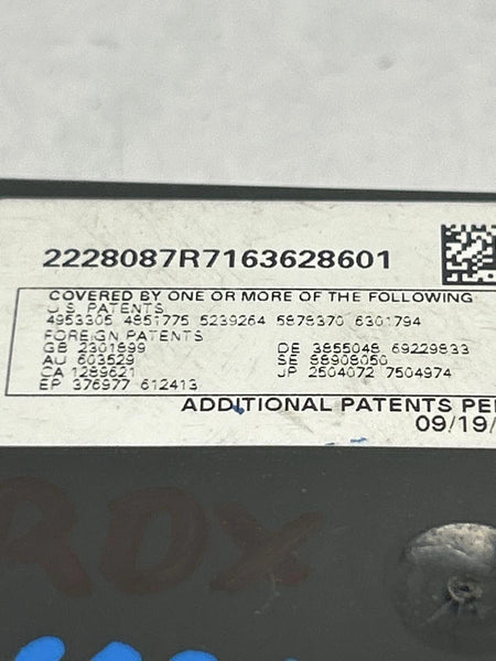 2018 ACURA RDX AWD COMPASS CONTROL MODULE UNIT ASSY