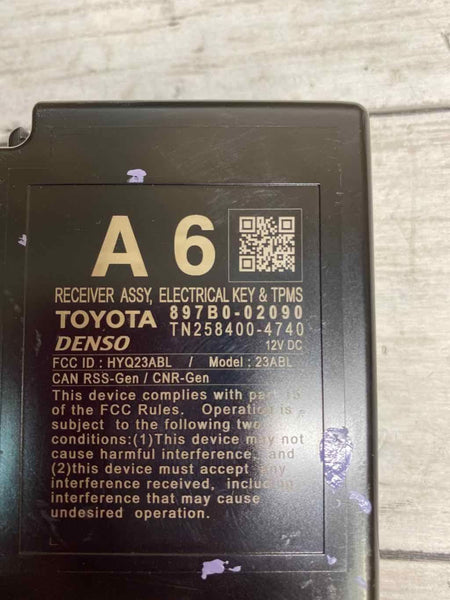 2022 TOYOTA COROLLA TPMS & DOOR CONTROL MODULE ASSY OEM 897B002090