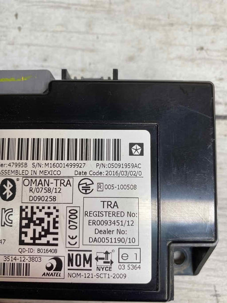 11 17 JEEP COMPASS COMMUNICATION TELEMATICS CONTROL MODULE ASSY OEM 05091959AC