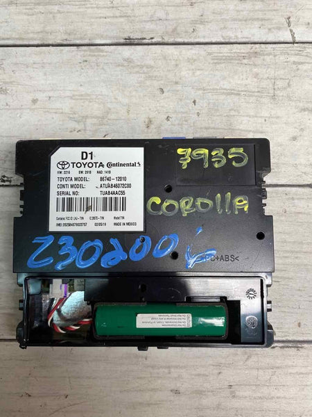 20 22 TOYOTA COROLLA COMMUNICATION TELEMATICS TRANSCEIVER UNIT OEM 8674012010