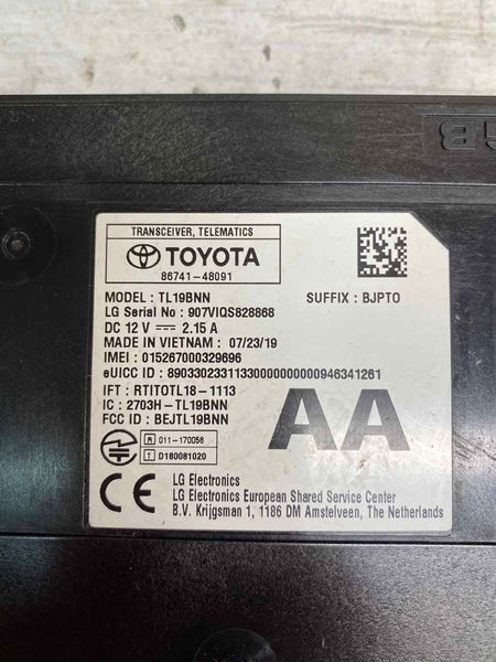 20 TOYOTA COROLLA TRANSCEPTOR TELEMÁTICO MÓDULO DE CONTROL CONJUNTO OEM 8674148091
