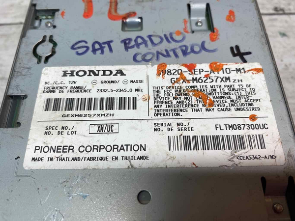 2006 2008 ACURA TL US MARKET RADIO XM SATELLITE ASSY OEM 39820SEPA11