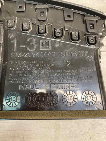 Ventilación de aire acondicionado para Chevrolet Silverado 2018, lado derecho del tablero, HVAC, OEM 20943682