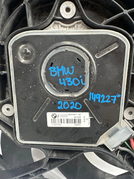 2017 TO 2020 BMW 430I ELECTRIC COOLING MOTOR FAN ASSEMBLY OEM 600 WATT 8641947