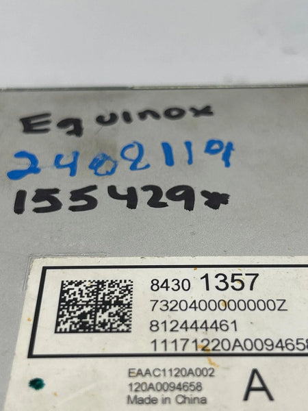 2018 TO 2022 CHEVROLET EQUINOX ACTIVE NOISE CONTROL MODULE UNIT 1.5L OEM 84301357