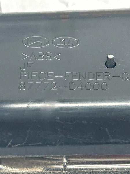 2018 KIA OPTIMA FENDER VENTS FRONT RIGHT PASSENGER SIDE ASSY